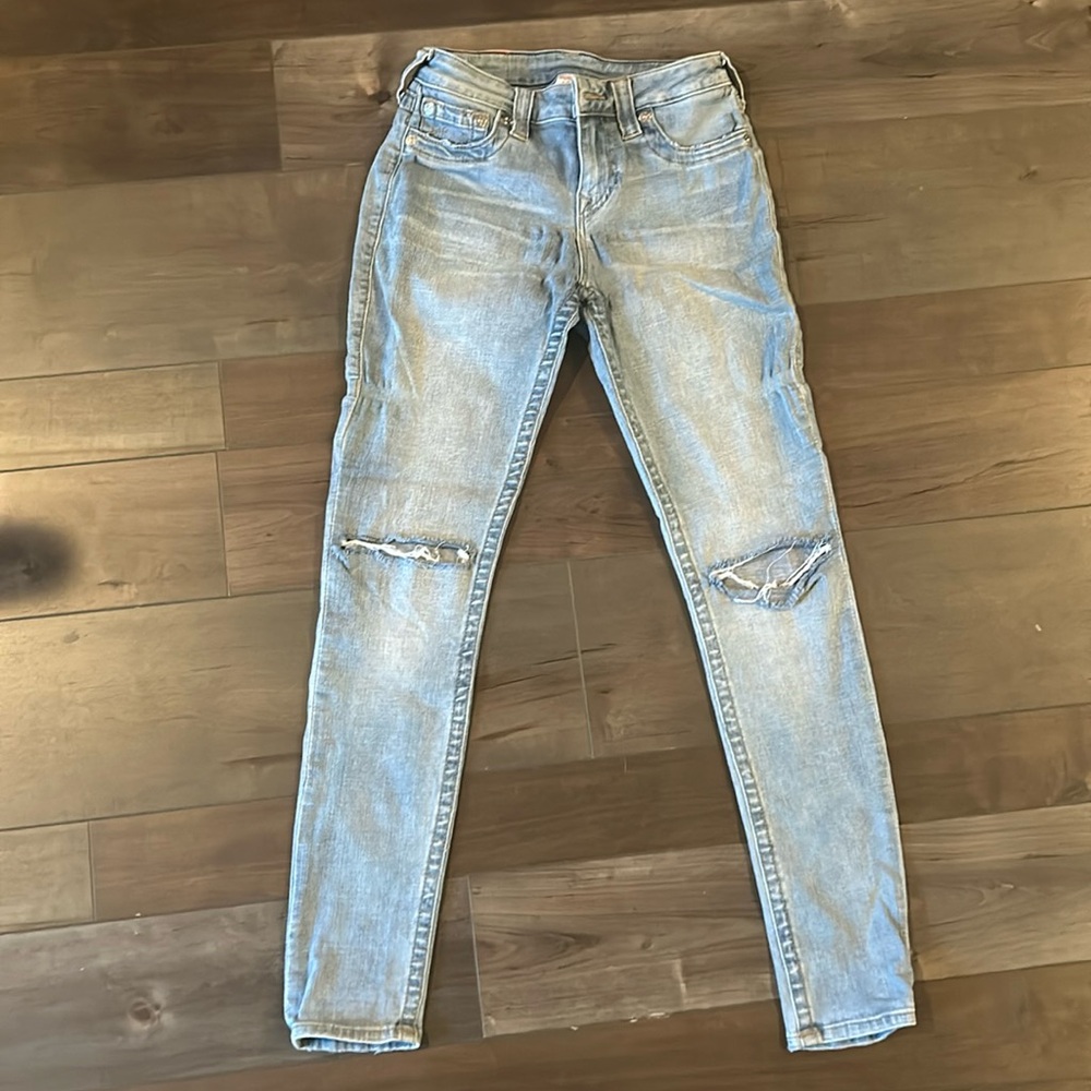 True religion size 27 skinny jeans